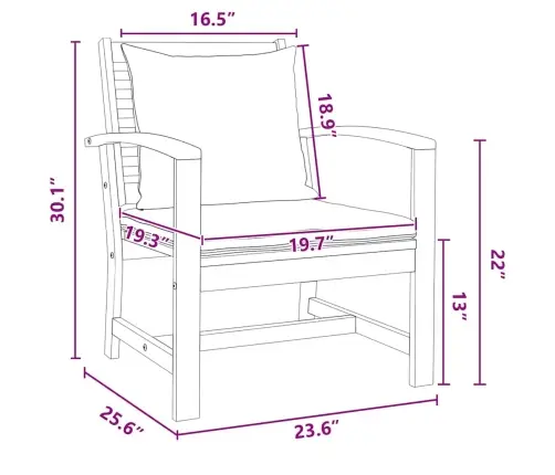 Sodo Kėdės 2 Pcs Natūrali 60 X 65 X 76.5 Cm Tikmedžio Masyvas