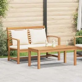 Dārza Dīvānu Komplekts Dabiska Masīvs Tīkkoks Vidaxl