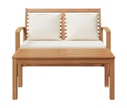 Dārza Dīvānu Komplekts Dabiska Masīvs Tīkkoks Vidaxl