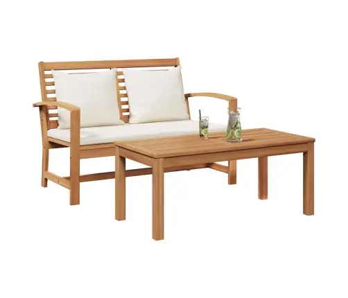 Dārza Dīvānu Komplekts Dabiska Masīvs Tīkkoks Vidaxl