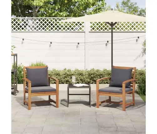 Dārza Krēsli 2 Pcs Dabiska 60 X 65 X 76.5 Cm Masīvs Tīkkoks Vidaxl