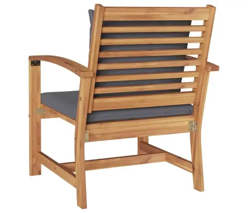 Tool 2 Pcs Pruun Ja Tumehall 110 X 65 X 76.5 Cm Tugev Teakpuit