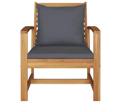 Tool 2 Pcs Pruun Ja Tumehall 110 X 65 X 76.5 Cm Tugev Teakpuit