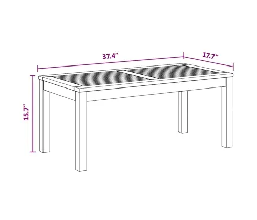 Sodo Stalas Natūrali 95 X 45 X 40 Cm Tikmedžio Masyvas Sodo Stalas Natūrali 95 X 45 X 40 Cm Tikmedžio Masyvas
