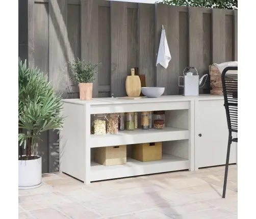 Virtuves Skapis Baltā Priedes Masīvkoka Priedes Masīvkoks Vidējs Vidaxl