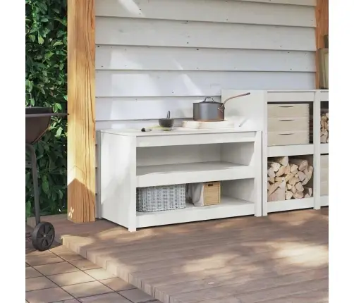 Virtuves Skapis Baltā Priedes Masīvkoka Priedes Masīvkoks Vidējs Vidaxl