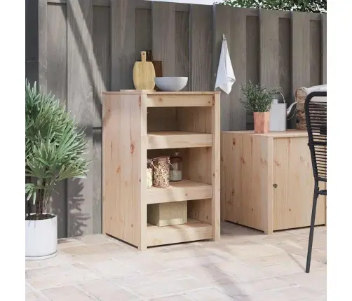 Āra Virtuves Skapis 55X55X92 Cm Masīvkoks Priedes Vidaxl