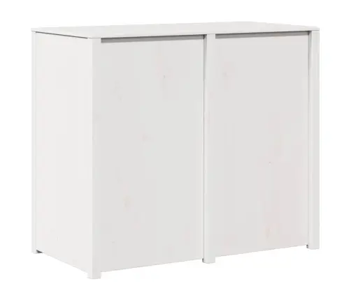Āra Virtuves Skapis Baltā 106X55X92 Cm No Masīvkoka Priedes Vidaxl