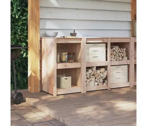 Köögikapp Riiuliga Pruun 55 X 55 X 92 Cm Männipuit