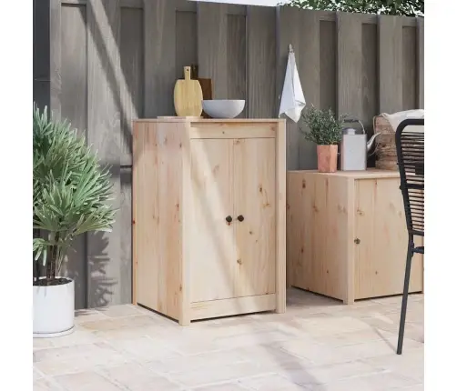 Āra Virtuves Durvis 50X9X82 Cm Ciets Koka Priede Vidaxl