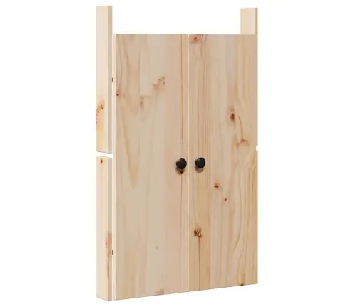 Āra Virtuves Durvis 50X9X82 Cm Ciets Koka Priede Vidaxl