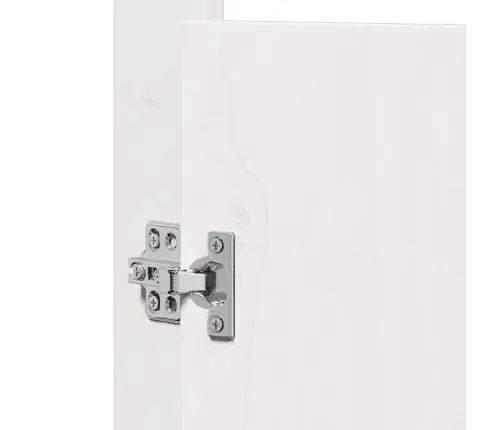 Āra Virtuves Durvis Baltas 50X9X82 Cm Masīvkoks Priede Vidaxl