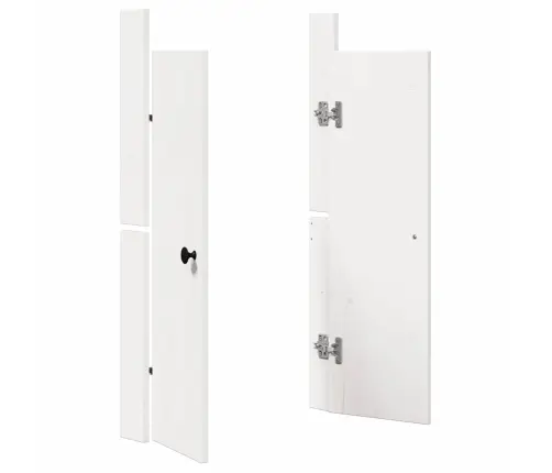 Āra Virtuves Durvis Baltas 50X9X82 Cm Masīvkoks Priede Vidaxl