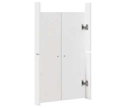 Āra Virtuves Durvis Baltas 50X9X82 Cm Masīvkoks Priede Vidaxl