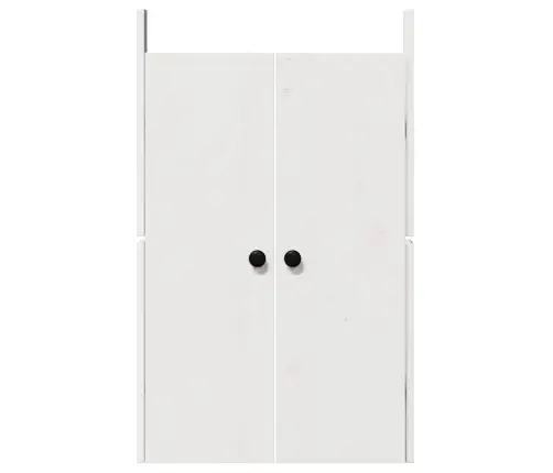 Āra Virtuves Durvis Baltas 50X9X82 Cm Masīvkoks Priede Vidaxl