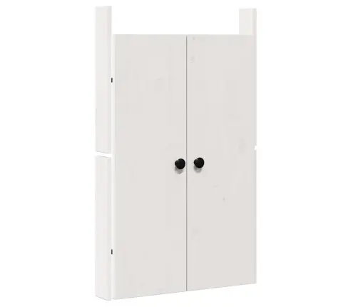 Āra Virtuves Durvis Baltas 50X9X82 Cm Masīvkoks Priede Vidaxl