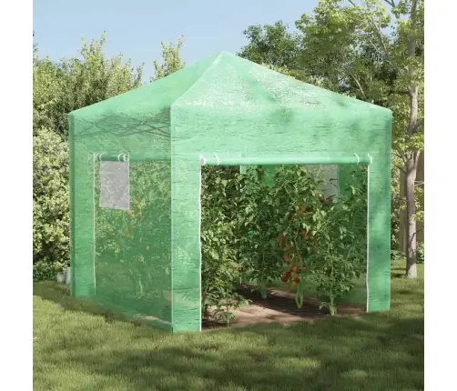 Kasvuhoone Koos Pop-Up Raami Roheline 290 X 290 X 315 Cm Raud