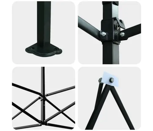 Siltumnīca Ar Jumtu Zaļa 290 X 580 X 315 Cm Tērauds Vidaxl