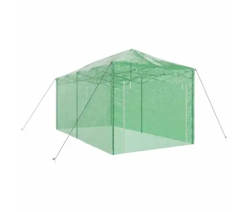 Siltumnīca Ar Jumtu Zaļa 290 X 580 X 315 Cm Tērauds Vidaxl