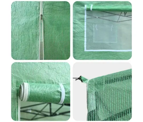 Kasvuhoone Koos Pop-Up Raami Roheline 290 X 870 X 315 Cm Raud