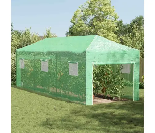 Kasvuhoone Koos Pop-Up Raami Roheline 290 X 870 X 315 Cm Raud