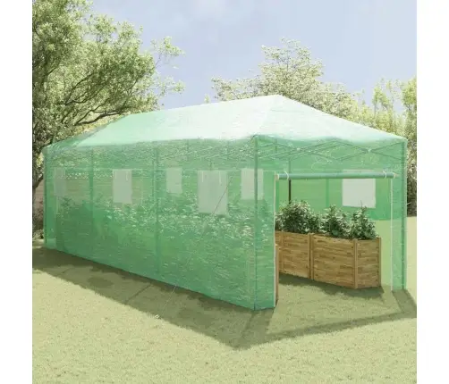 Kasvuhoone Koos Pop-Up Raami Roheline 290 X 870 X 315 Cm Raud