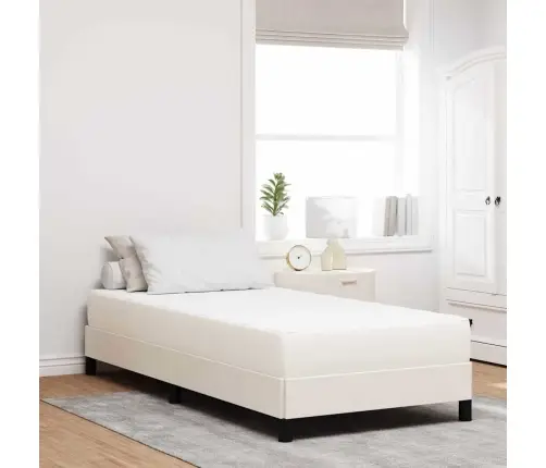 Gultas Matracis Ar Matraci Krēmkrāsa 80 X 200 Cm Audums Vidaxl