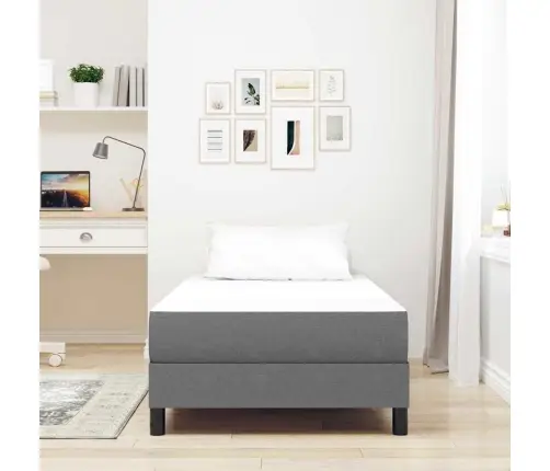 Voodi Madrats Madratsiga Helehall 90 X 190 Cm Kangas