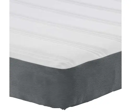 Gultas Matracis Ar Matraci Pelēka 120 X 190 Cm Audums Vidaxl