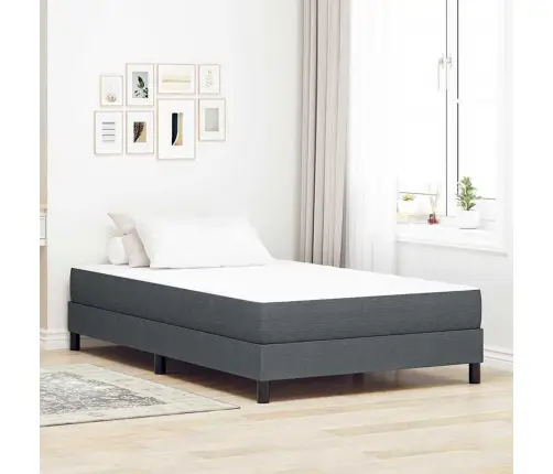 Gultas Matracis Ar Matraci Pelēka 120 X 190 Cm Audums Vidaxl