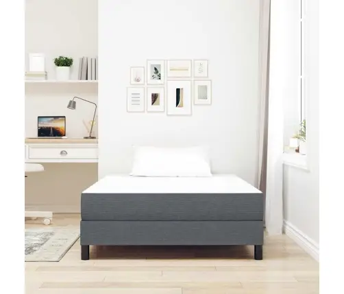 Gultas Matracis Ar Matraci Pelēka 120 X 190 Cm Audums Vidaxl