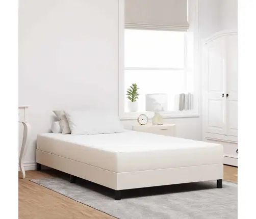 Gultas Matracis Ar Matraci Krēmkrāsa 120 X 190 Cm Audums Vidaxl