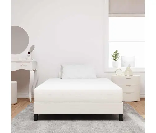 Gultas Matracis Ar Matraci Krēmkrāsa 120 X 190 Cm Audums Vidaxl