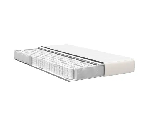 Gultas Matracis Ar Matraci Krēmkrāsa 120 X 190 Cm Audums Vidaxl