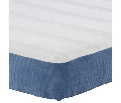 Gultas Matracis Ar Matraci Zila 120 X 190 Cm Audums Vidaxl