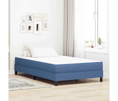 Gultas Matracis Ar Matraci Zila 120 X 190 Cm Audums Vidaxl