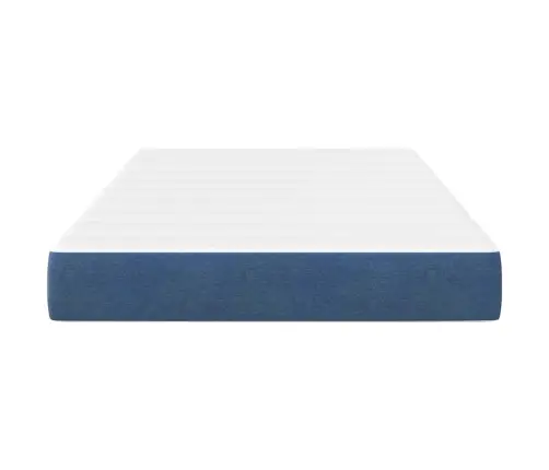 Gultas Matracis Ar Matraci Zila 120 X 190 Cm Audums Vidaxl