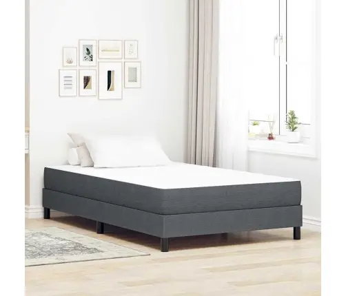 Pocket Spring Gultas Matracis Tumši Pelēks, Vidējs, 120X200X20 Cm, Audums Vidaxl