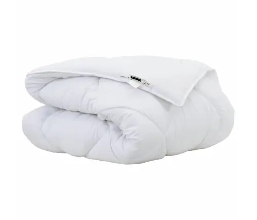 Segas Un Segas Balta 140 X 200 Cm Mikrošķiedra Vidaxl