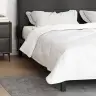 Segas Un Segas Balta 200 X 200 Cm Mikrošķiedra Vidaxl