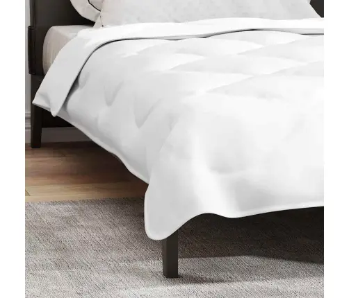 Segas Un Segas Balta 155 X 200 Cm Mikrošķiedra Vidaxl