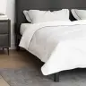 Segas Un Segas Balta 240 X 200 Cm Mikrošķiedra Vidaxl