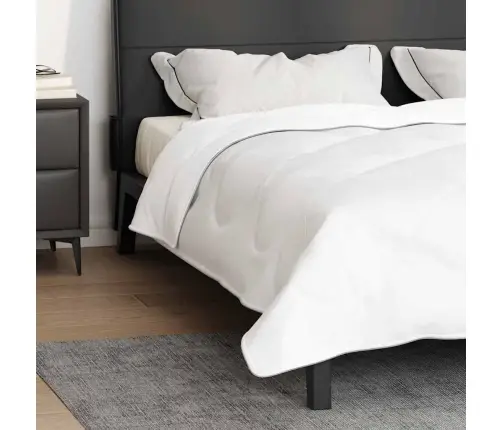 Segas Un Segas Balta 200 X 220 Cm Mikrošķiedra Vidaxl