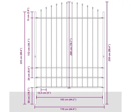 Aiandus Aiapaneel Hall 170 X 225 Cm Pulbervärvitud Teras