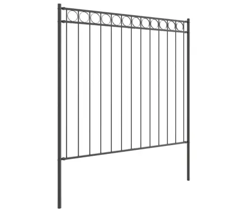 Dārza Žogs, Pelēks, 1,7X1,5 M, Tērauds Vidaxl