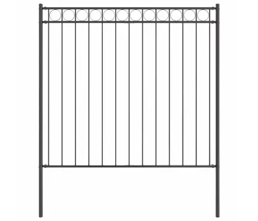 Dārza Žogs, Pelēks, 1,7X1,5 M, Tērauds Vidaxl