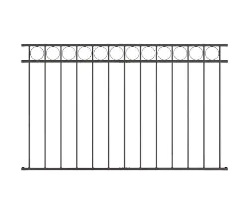 Pelēks Tērauda Žogs 1.7X0.8 M Vidaxl