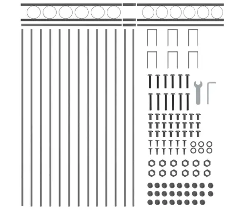 Sadzīves Paneļa Pelēks 1,7X1 M Tērauds Vidaxl