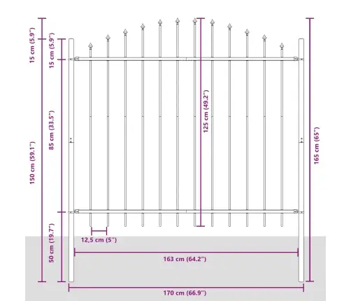 Aiandus Aiapaneel Valge 170 X 165 Cm Pulbervärvitud Teras