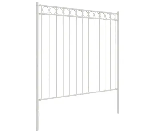 Dārza Žogs, Balts, 1,7X1,2 M, Tērauds Vidaxl